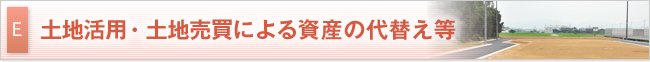 土地活用、土地売却による資金の代替え等